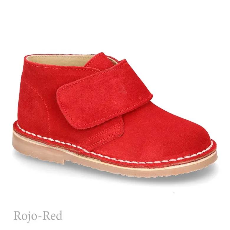 Bota Safari o Pisacacas sin cordones en piel serraje.