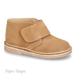 Bota Safari o Pisacacas sin cordones en piel serraje.