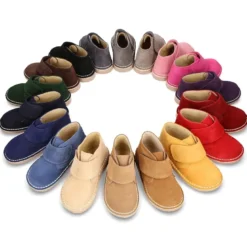 Bota Safari o Pisacacas sin cordones en piel serraje.