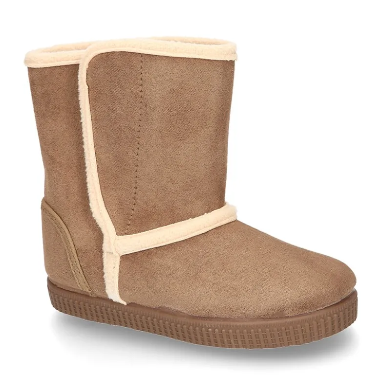 Botas forradas con cierre adherente y suela tipo bamba en Serratex.