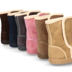 Botas forradas con cierre adherente y suela tipo bamba en Serratex.