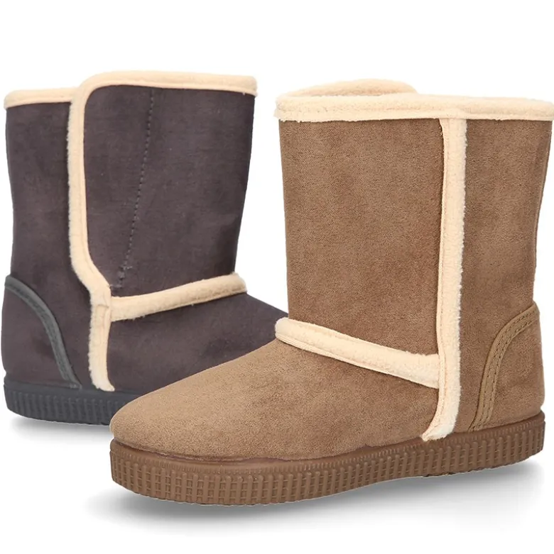 Botas forradas con cierre adherente y suela tipo bamba en Serratex.