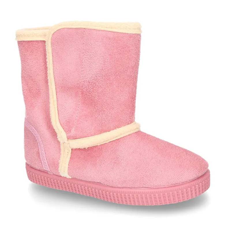 Botas forradas con cierre adherente y suela tipo bamba en Serratex.