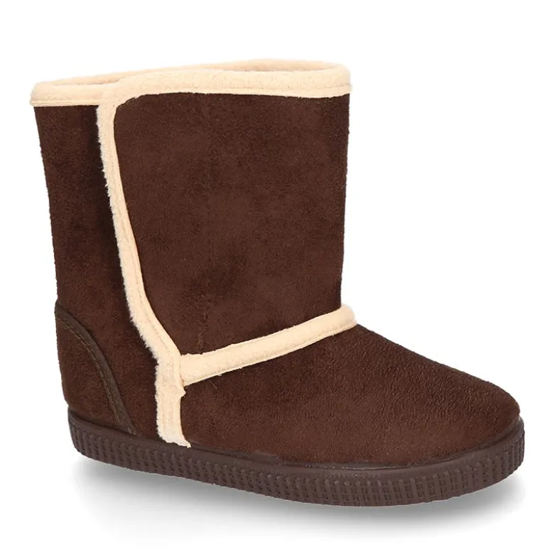 Botas forradas con cierre adherente y suela tipo bamba en Serratex.