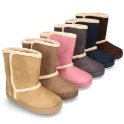 Botas forradas con cierre adherente y suela tipo bamba en Serratex.
