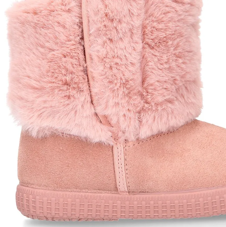 Botas niños mayores tipo ESQUIMAL cierre adherente en piel Serraje con PELO.