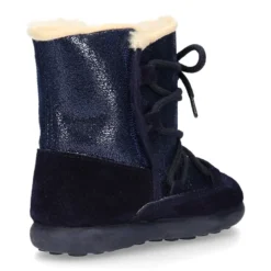 Botas niños tipo ESQUIMAL con cierre adherente y cordones en piel Serraje Combinado.