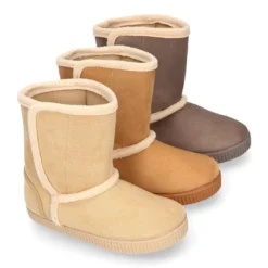 Botas niño tipo AUSTRALIANAS con cierre adherente y suela tipo bamba en Serratex Recy.