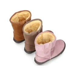 Botas tipo Australianas en piel serraje forradas con pelo.