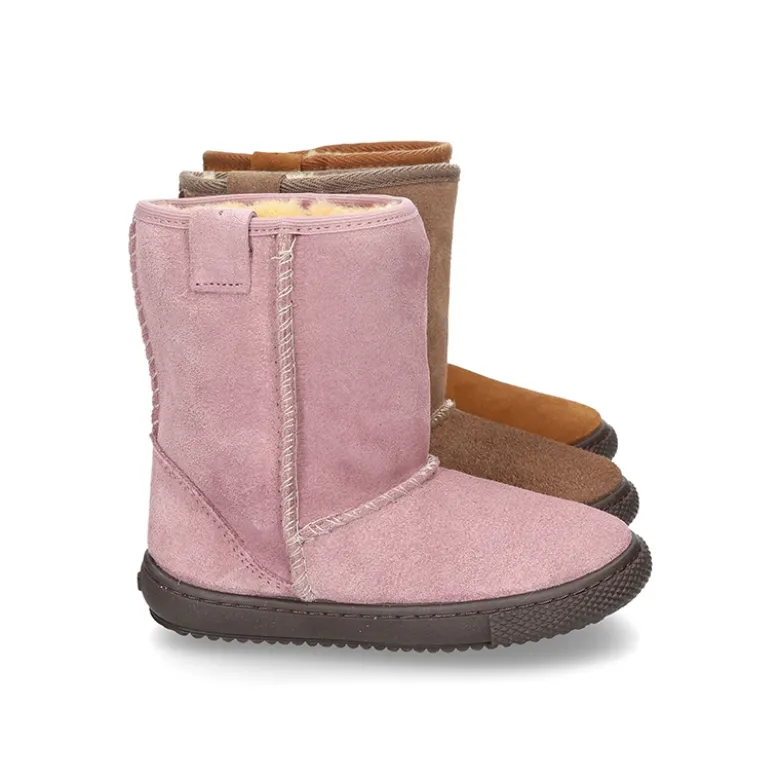 Botas tipo Australianas en piel serraje forradas con pelo.