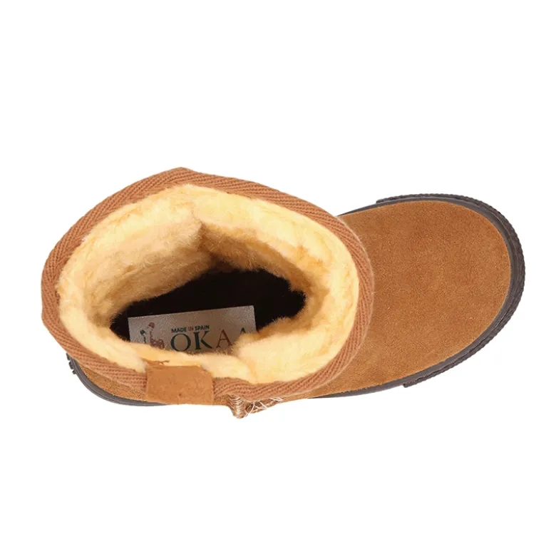Botas tipo Australianas en piel serraje forradas con pelo.
