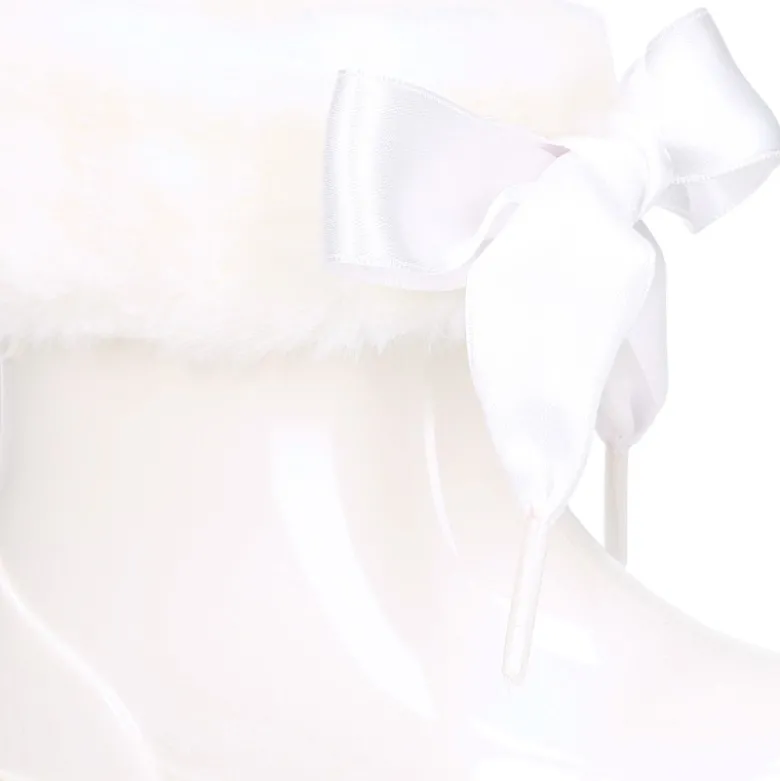 Botita agua niña con cuello pelo y lazo BIMBI SOFT.