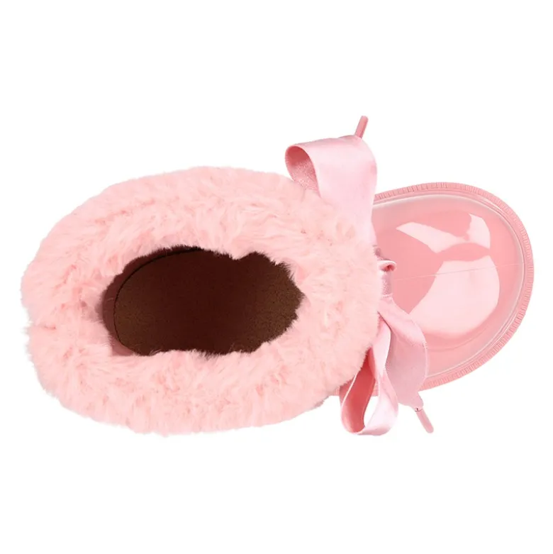 Botita agua niña con cuello pelo y lazo BIMBI SOFT.