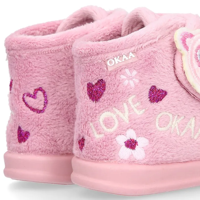 Botita casa niñas OKAA OSITO sin cordones.