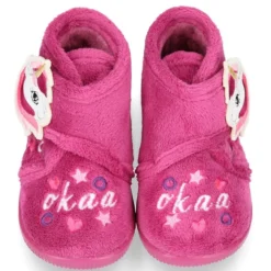 Botita casa niñas UNICORNIO OKAA sin cordones.