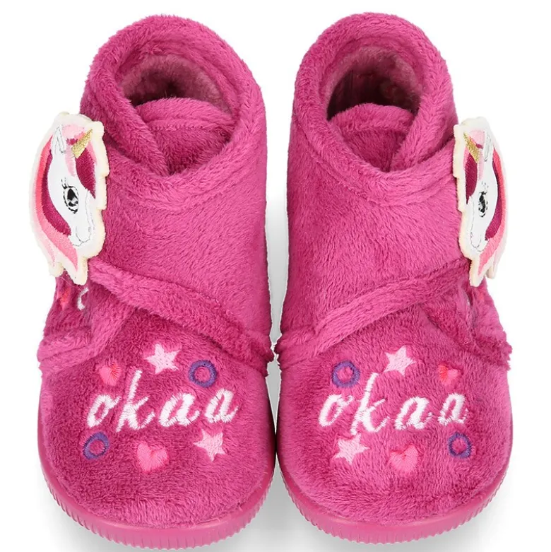 Botita casa niñas UNICORNIO OKAA sin cordones.
