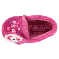Botita casa niñas UNICORNIO OKAA sin cordones.