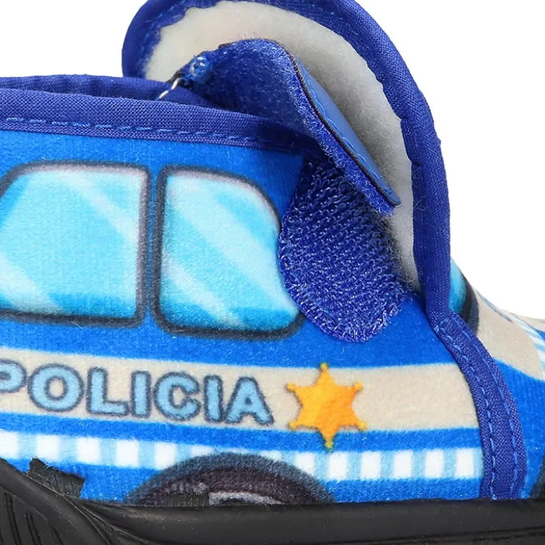 Botita casa niños cierre adherente oculto en lana con ESTAMPADOS.
