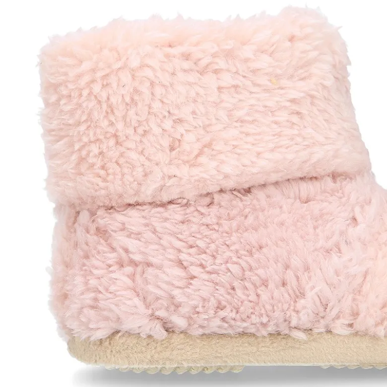 Botita casa niños cierre cremallera en lana tipo PELUCHE.