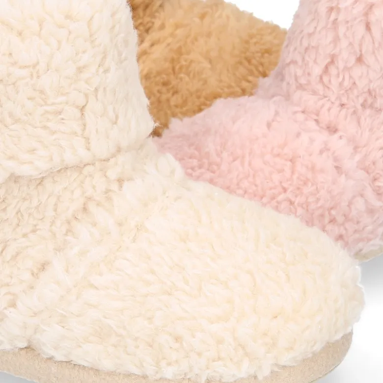 Botita casa niños cierre cremallera en lana tipo PELUCHE.