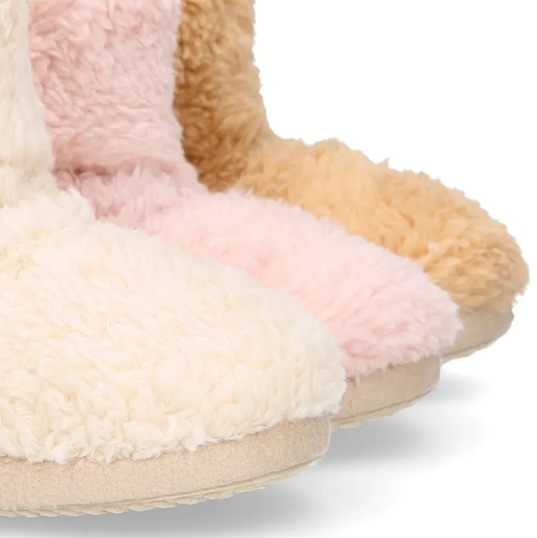 Botita casa niños cierre cremallera en lana tipo PELUCHE.
