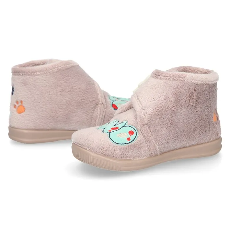 Botita casa niños DINOSAURIOS sin cordones.
