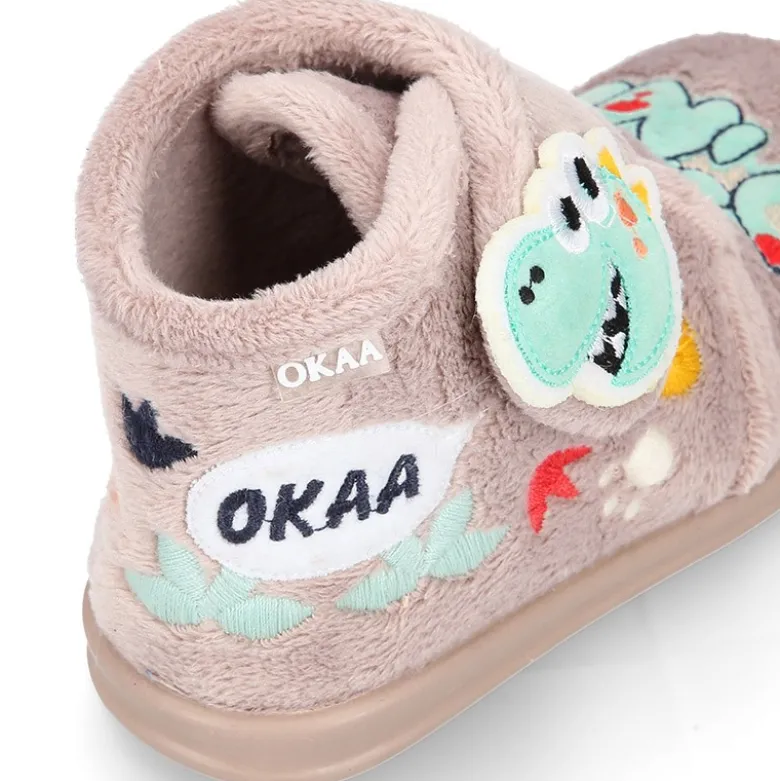 Botita casa niños DINOSAURIOS sin cordones.