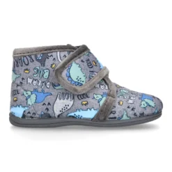 Botita casa niños estampado DINOSAURIOS sin cordones.