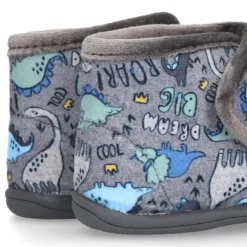 Botita casa niños estampado DINOSAURIOS sin cordones.