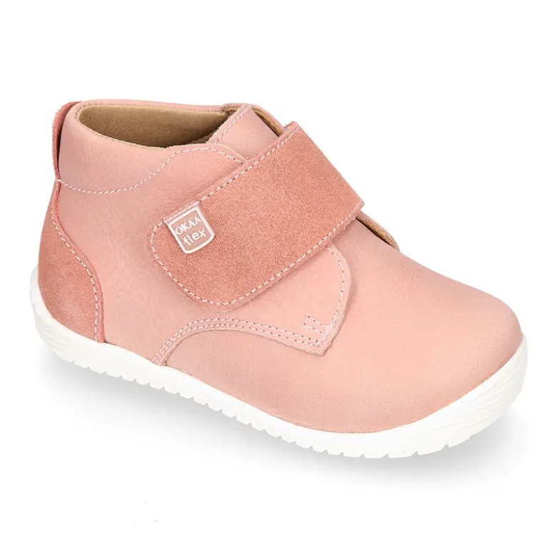 Botita casual niños OKAA FLEX sin cordones y puntera en Piel Napa SUAVE.