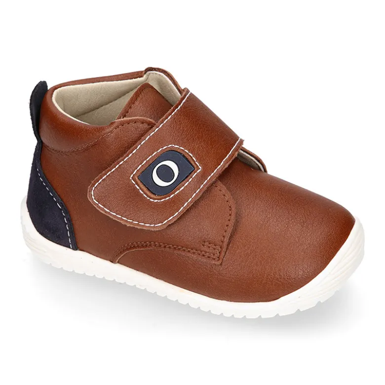Botita casual respetuosa niños OKAA FLEX sin cordones en colores OTOÑALES.