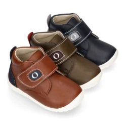 Botita casual respetuosa niños OKAA FLEX sin cordones en colores OTOÑALES.