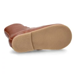 Botita clásica niña tipo Pascuala con cordones en piel CUERO.