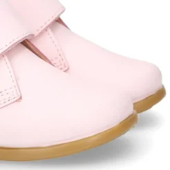 Botita colegial niña y primeros pasos sin cordones en piel ROSA.