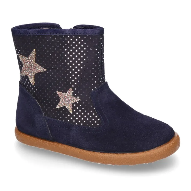Botita con cremallera y ESTRELLAS en serratex.