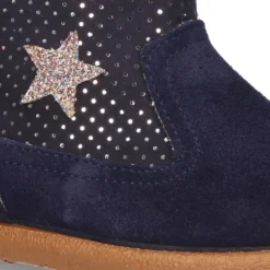 Botita con cremallera y ESTRELLAS en serratex.