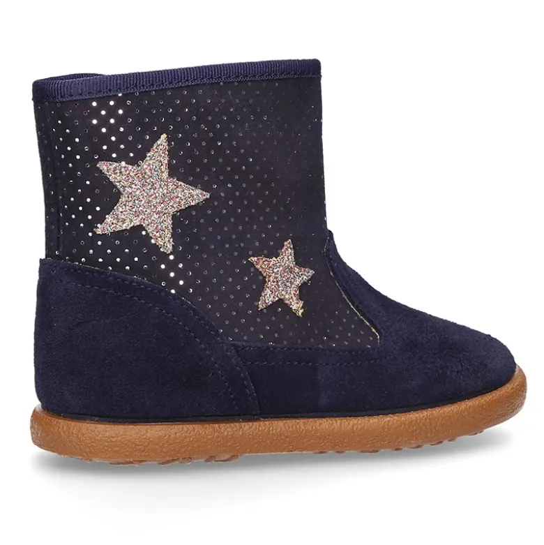 Botita con cremallera y ESTRELLAS en serratex.