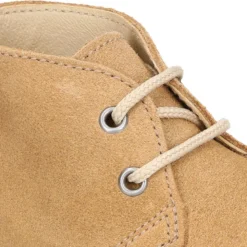 Botita con puntera, talonera y cordones en serraje para pequeños.