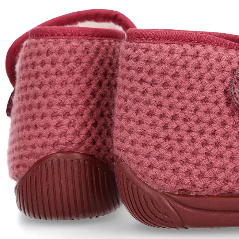 Botita de casa niños sin cordones en lana suave.