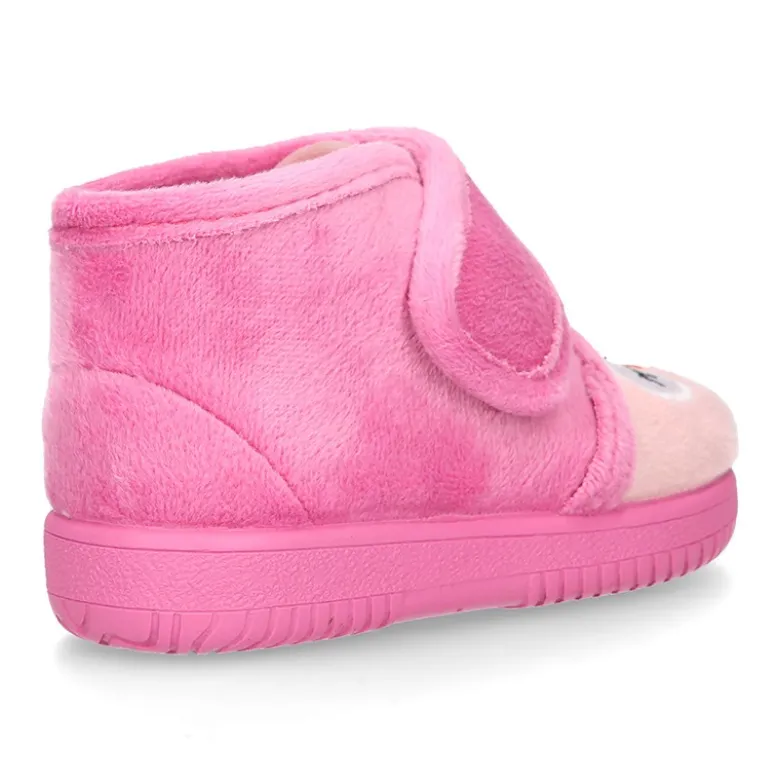 Botita de casa sin cordones BUHITO en lana.