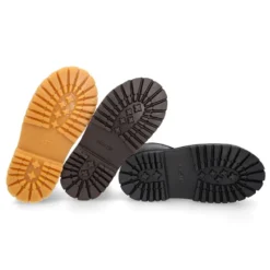 Botita MOTERA niños con cremallera y cordones en piel.