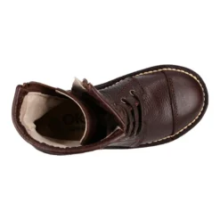 Botita MOTERA niños con cremallera y cordones en piel.