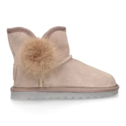 Botita niña tipo Australiana con POMPÓN en piel serraje.