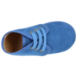 Botita niños CASUAL con cordones en Serratex azulón.