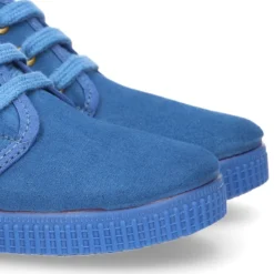 Botita niños CASUAL con cordones en Serratex azulón.