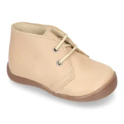 Botita niños cordones con puntera y talonera en piel EXTRA SUAVE.