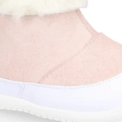 Botita niños respetuosa OKAA FLEX con cuello de pelo en piel Serraje.