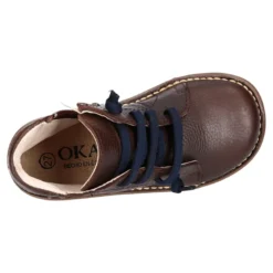 Botita niños SPORT con cremallera y cordones elásticos en piel.
