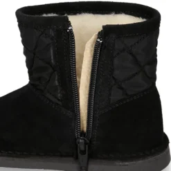 Botita niños tipo Australiana con cremallera y BORREGO interior en piel serraje y Nylon.