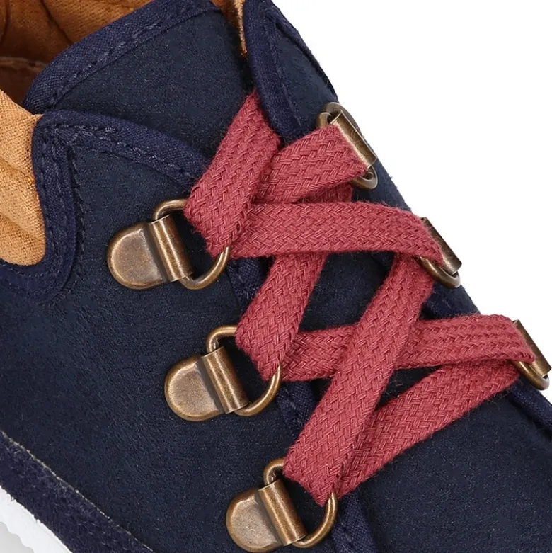 Botita niños tipo bamba estilo MONTAÑA con cordones en serratex.